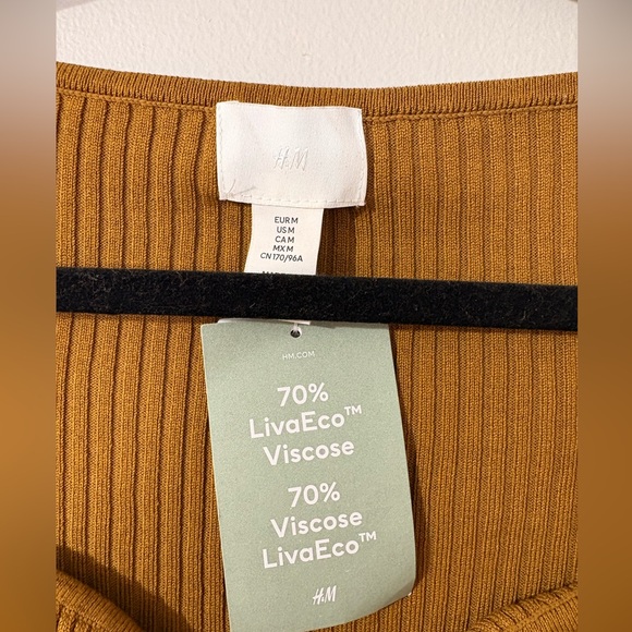 H&M Ribbed Sweetheart Neck Shirt - Picture 5 of 6